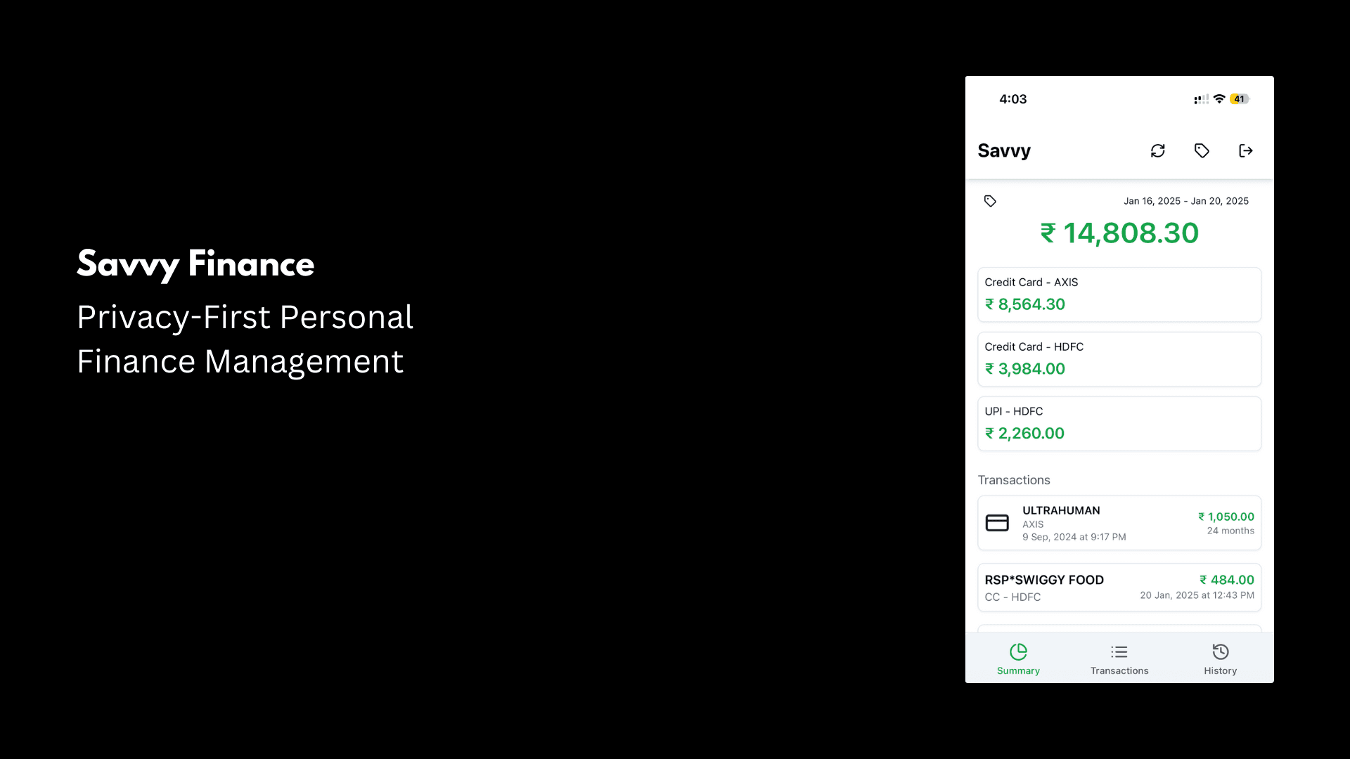 Savvy Finance: Privacy-First Personal Finance Management - Project showcase